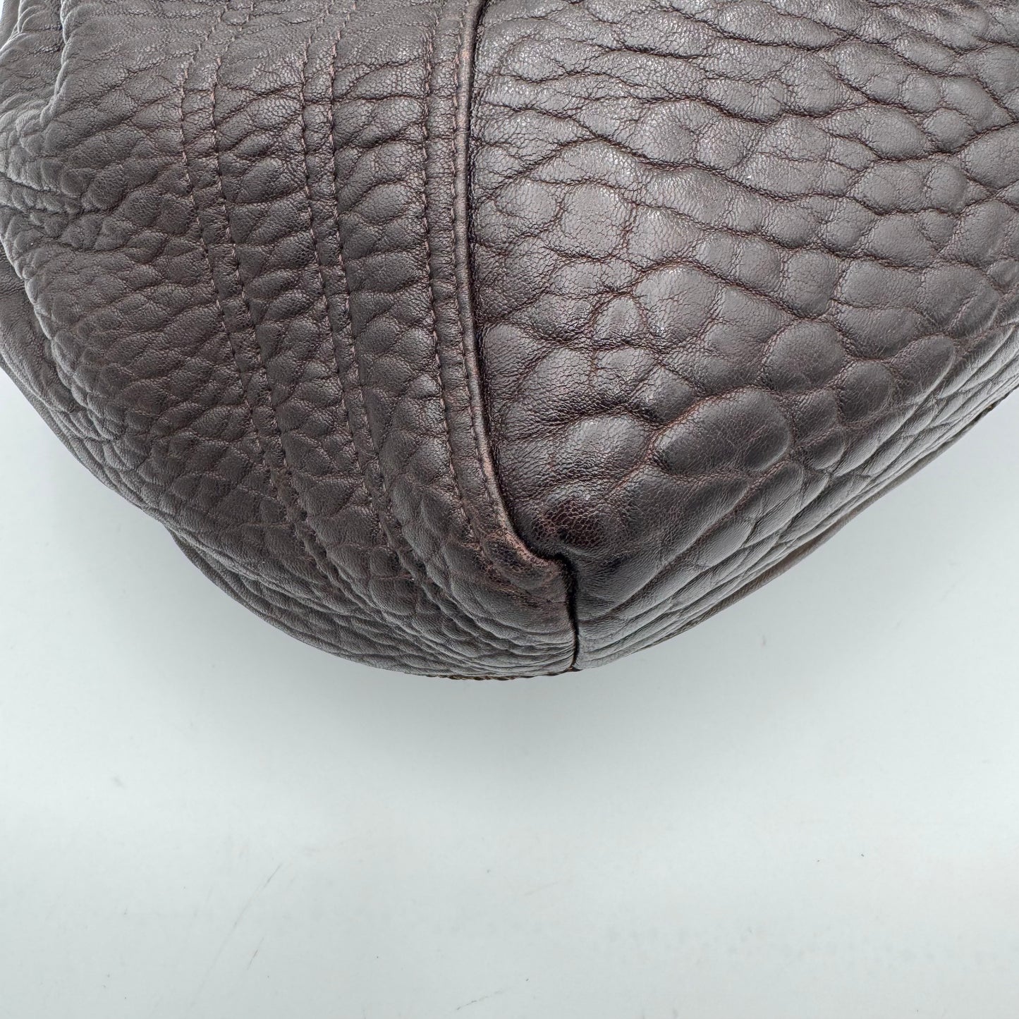 Fendi Brown Nappa Leather Spy Handbag