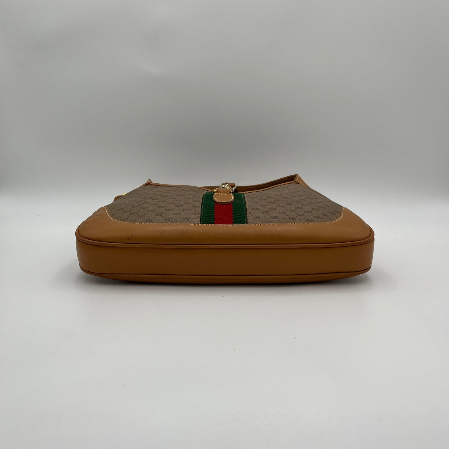 Gucci Vintage Brown Micro Guccissima Sherryline 1961 Jackie