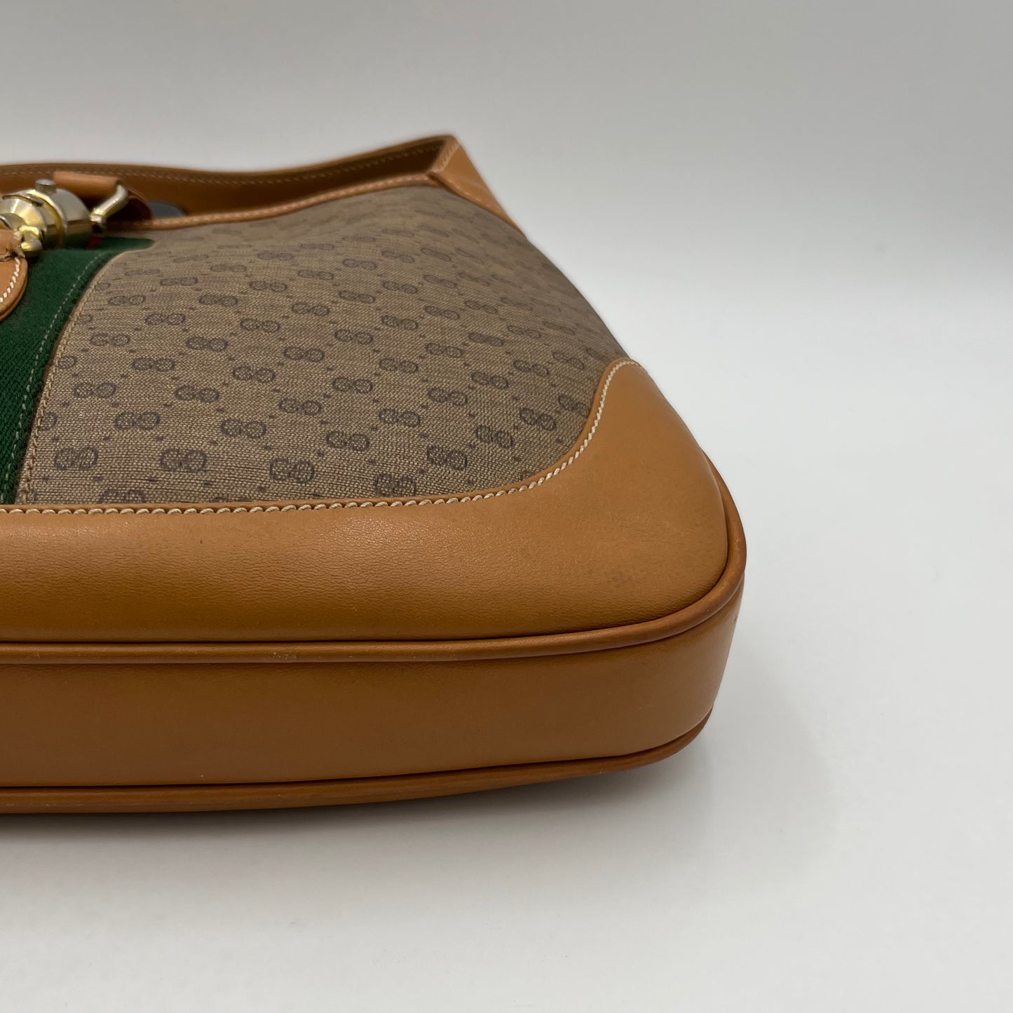 Gucci Vintage Brown Micro Guccissima Sherryline 1961 Jackie