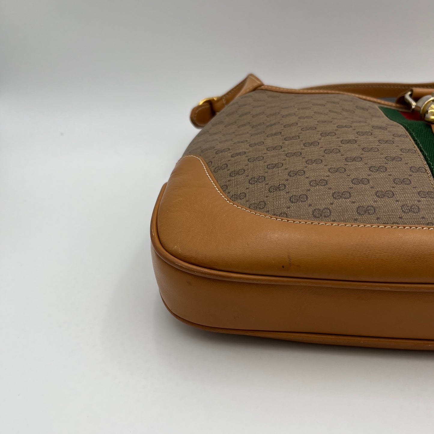 Gucci Vintage Brown Micro Guccissima Sherryline 1961 Jackie