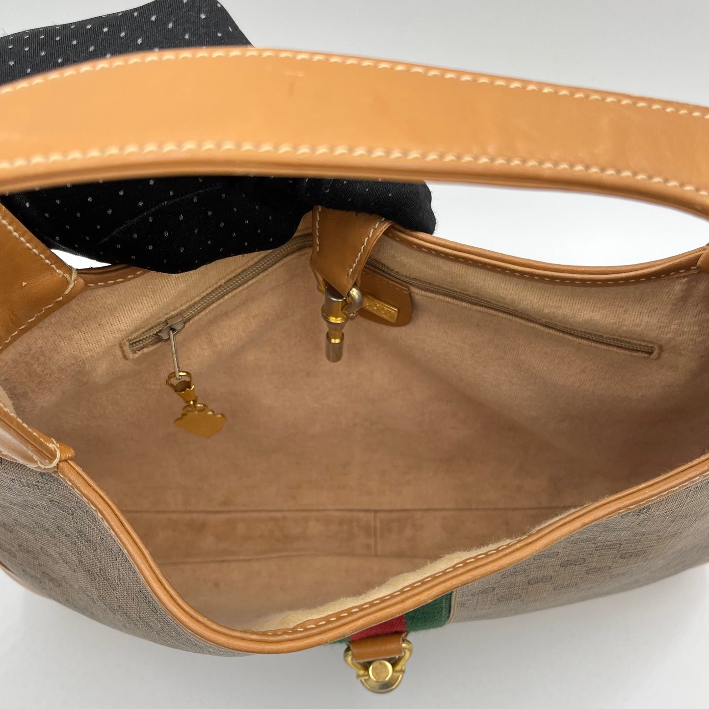 Gucci Vintage Brown Micro Guccissima Sherryline 1961 Jackie