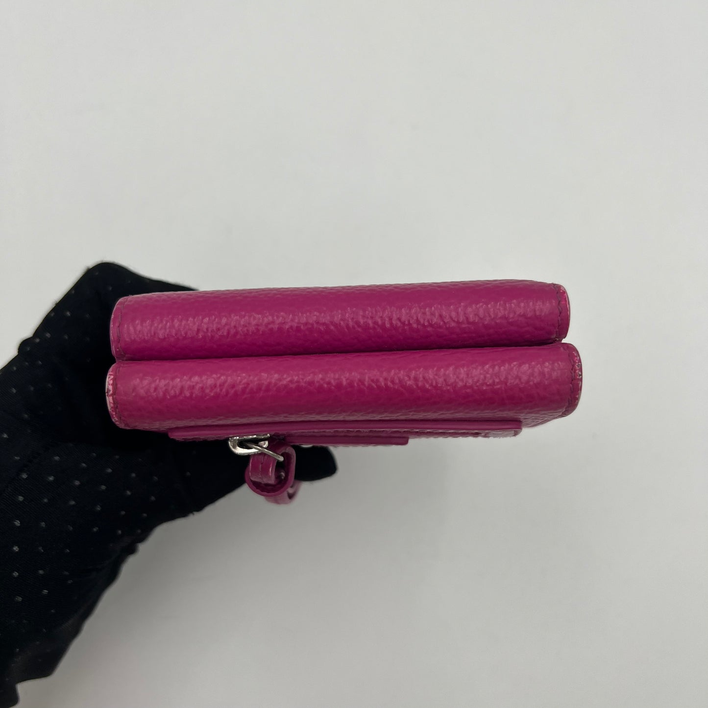 Balenciaga Magenta Pink Neo Classic Mini Trifold Wallet