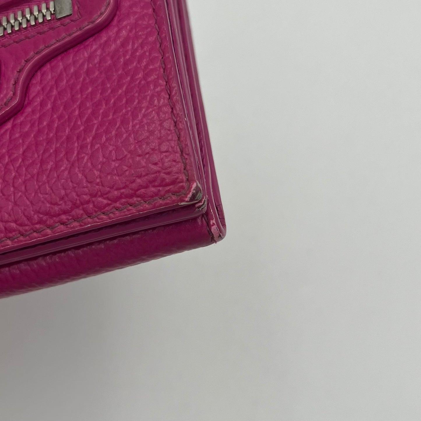 Balenciaga Magenta Pink Neo Classic Mini Trifold Wallet