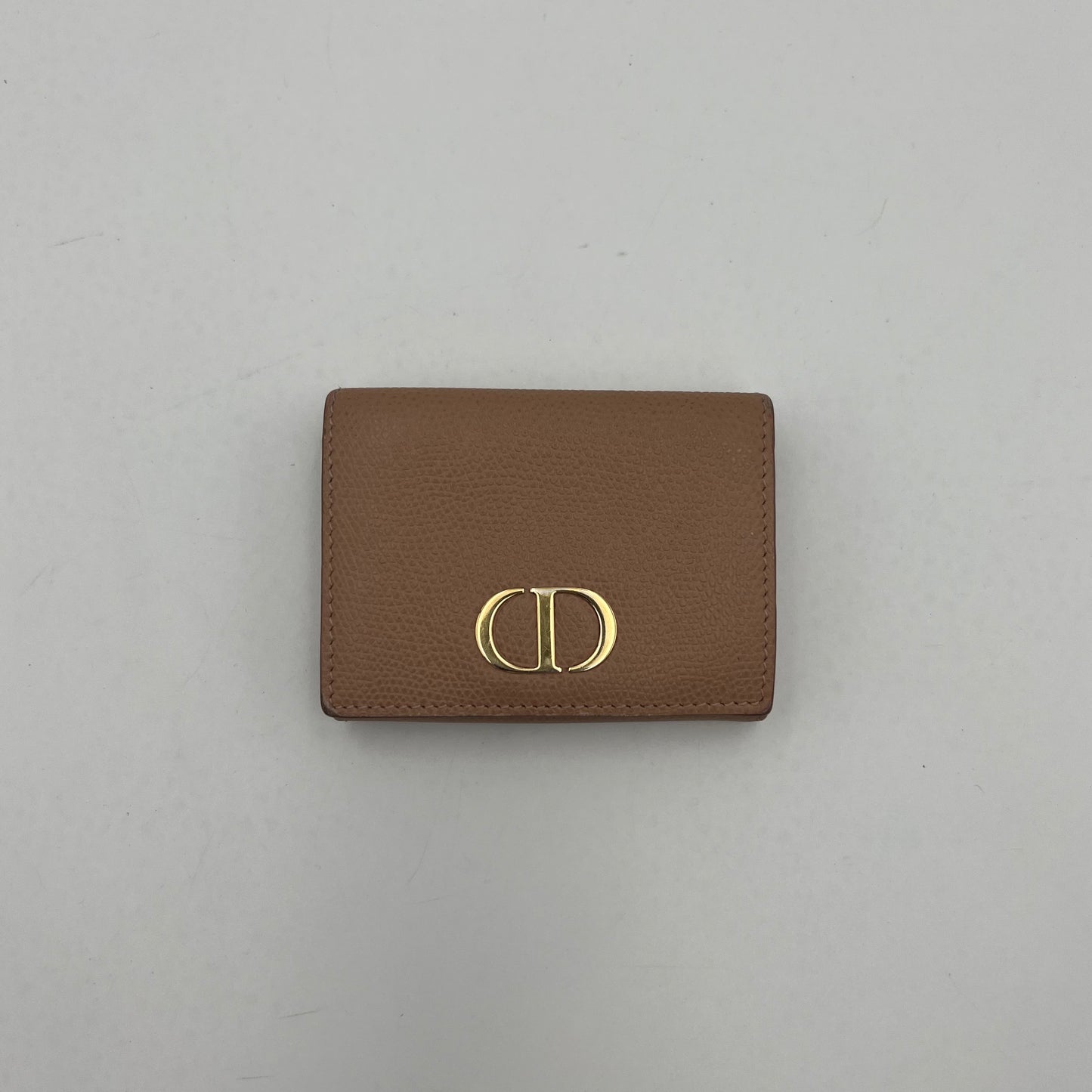 Christian Dior Pink Grained Calfskin 30 Montaigne Lotus Compact Wallet