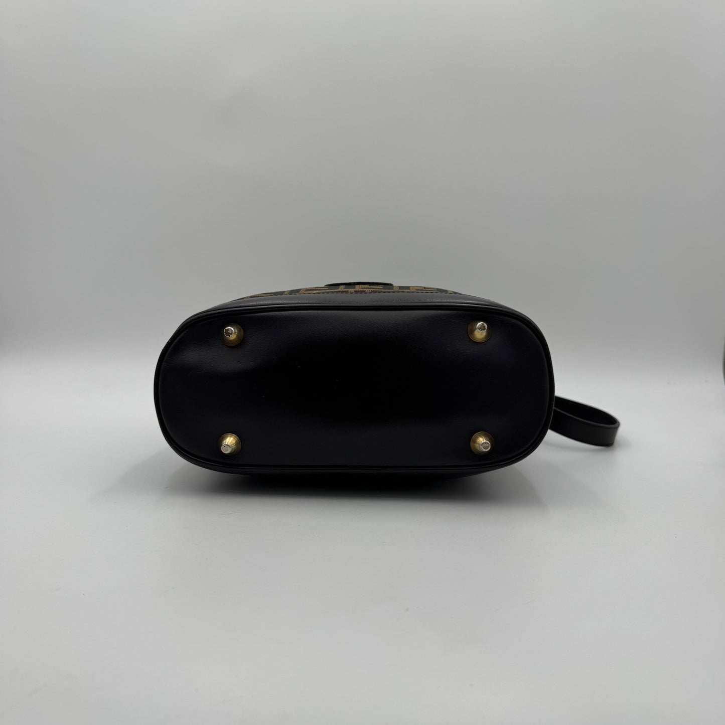 Fendi Tobacco Zucca Canvas and Leather Bucket Shoulder Bag