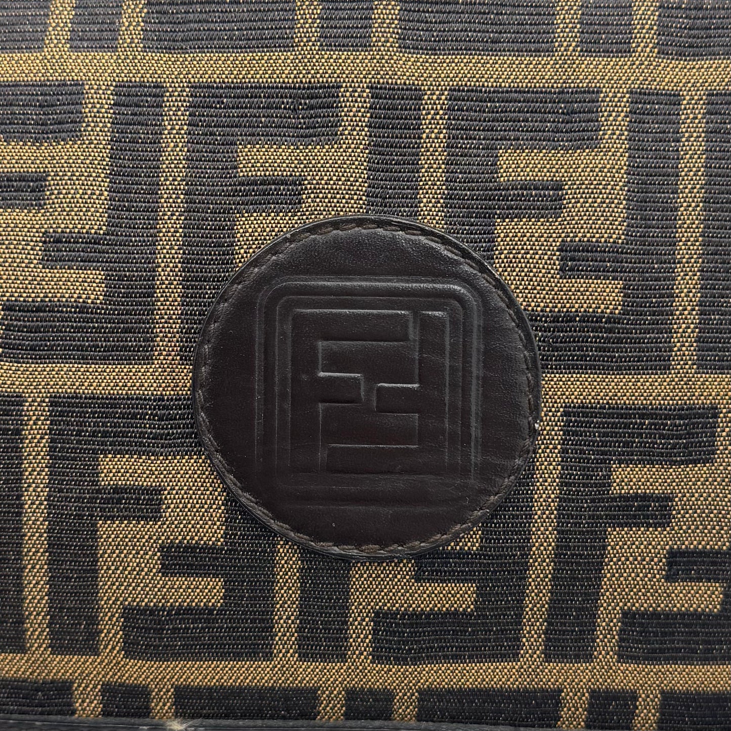 Fendi Tobacco Zucca Canvas and Leather Bucket Shoulder Bag