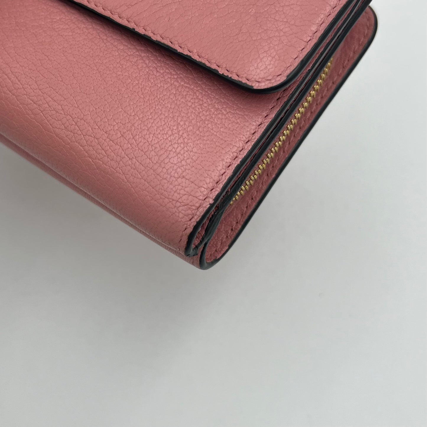 Miu Miu Pink Leather Medium Compact Wallet