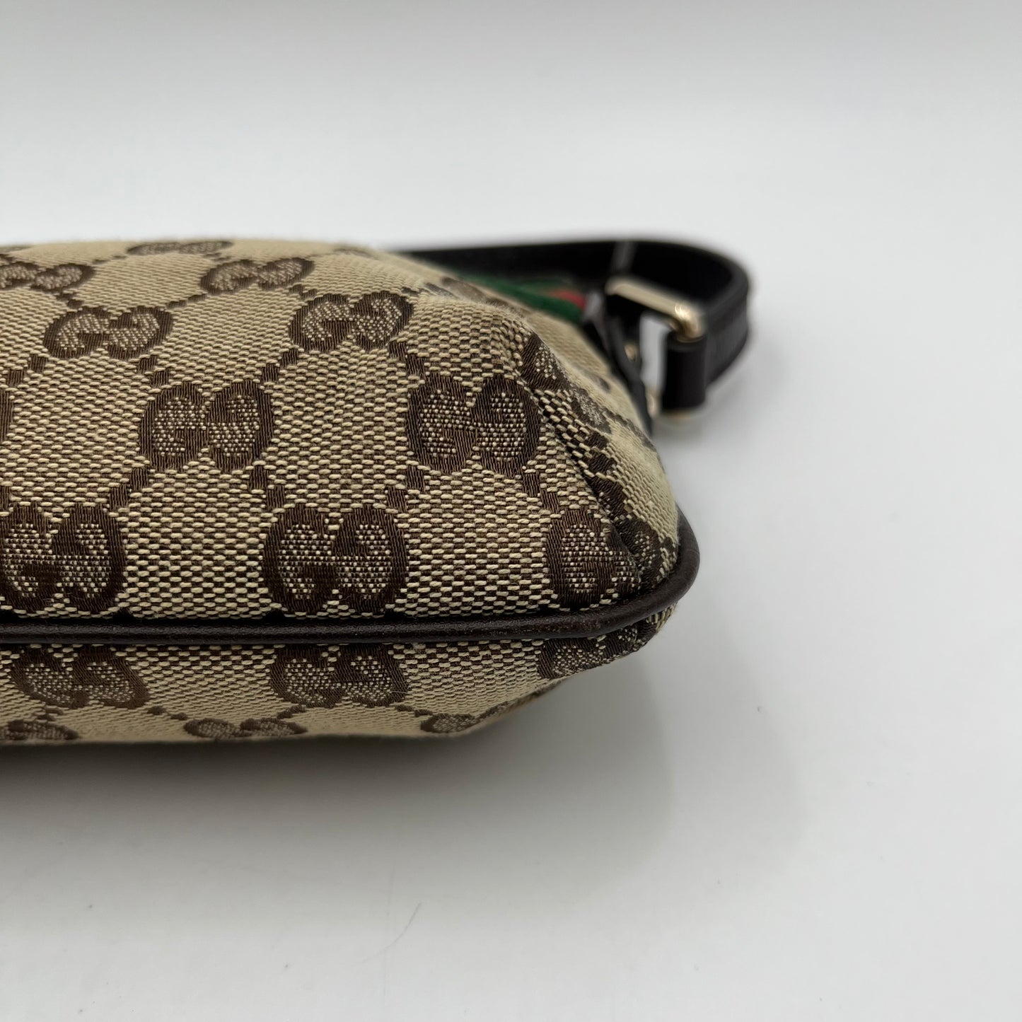 Gucci Brown Monogram Canvas and Leather Sherryline Pochette
