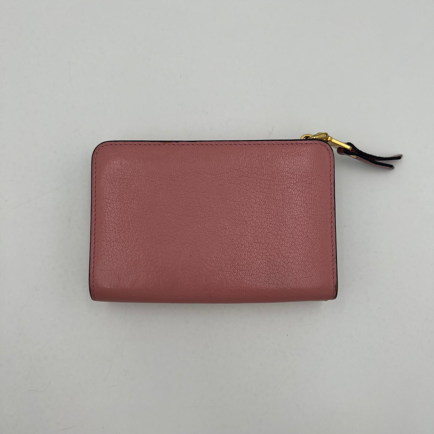 Miu Miu Pink Leather Medium Compact Wallet