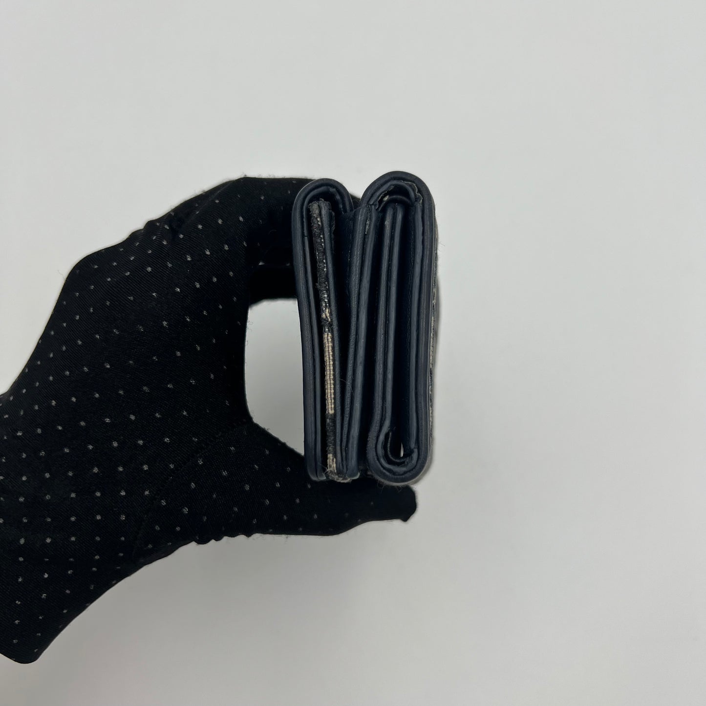 Christian Dior Blue Oblique Canvas 30 Montaigne Trifold Short Wallet