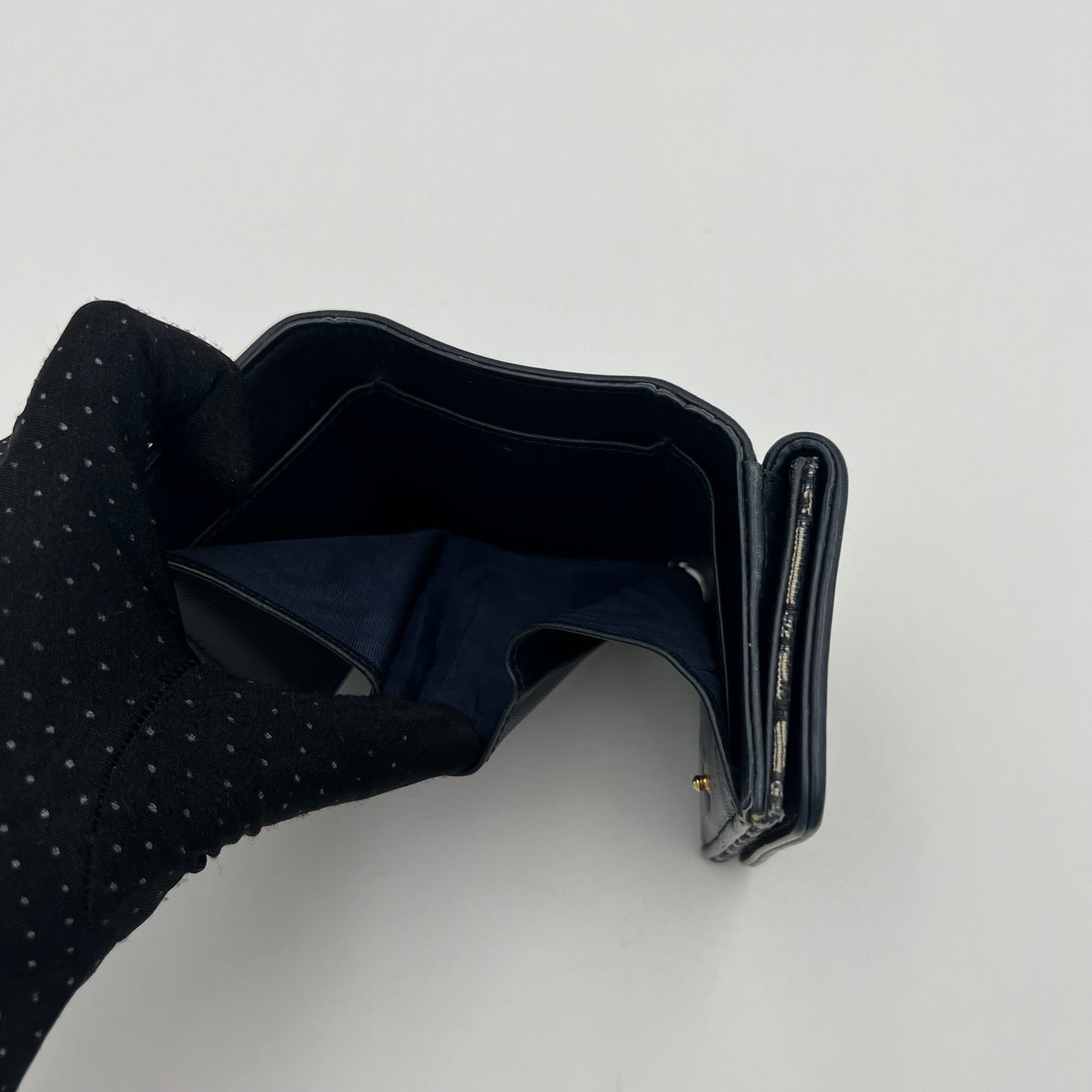 Christian Dior Blue Oblique Canvas 30 Montaigne Trifold Short Wallet
