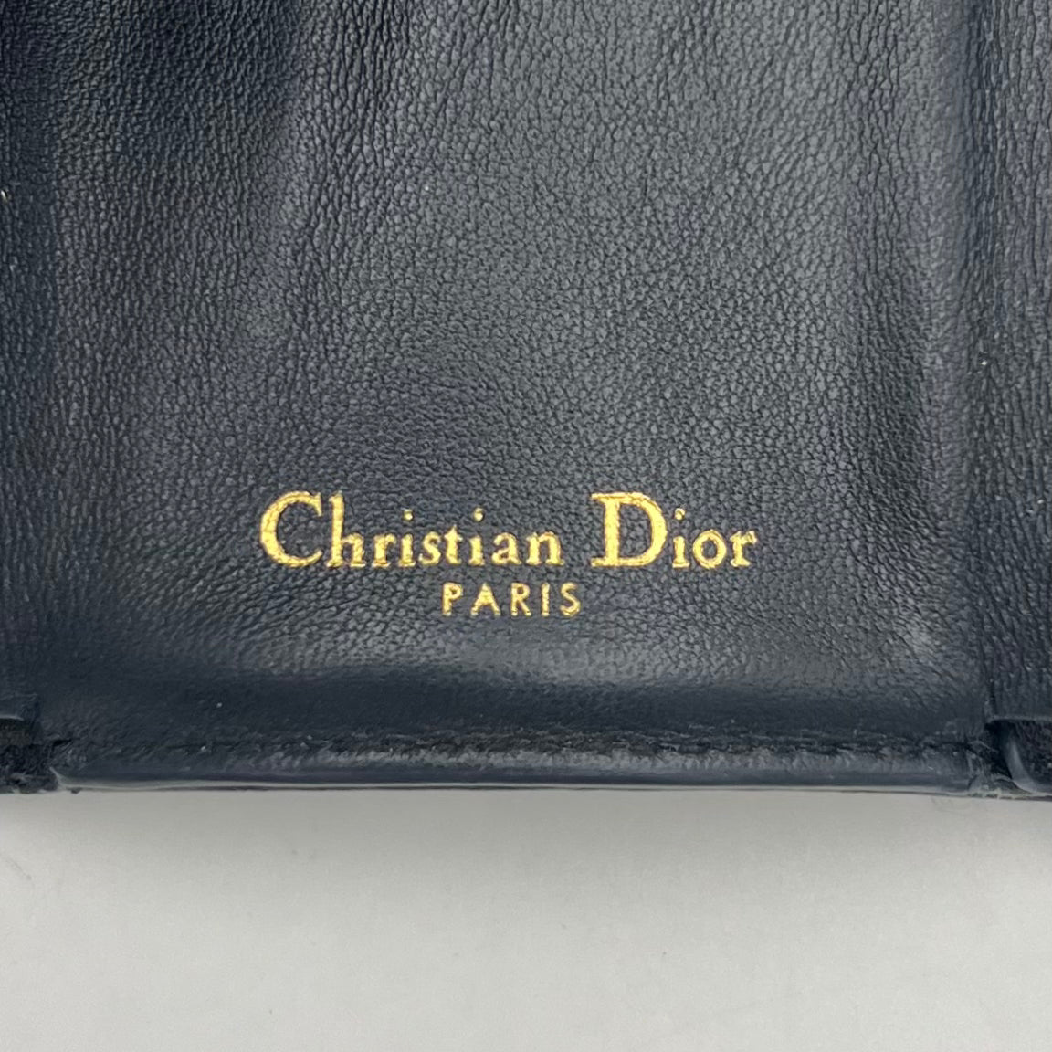 Christian Dior Blue Oblique Canvas 30 Montaigne Trifold Short Wallet