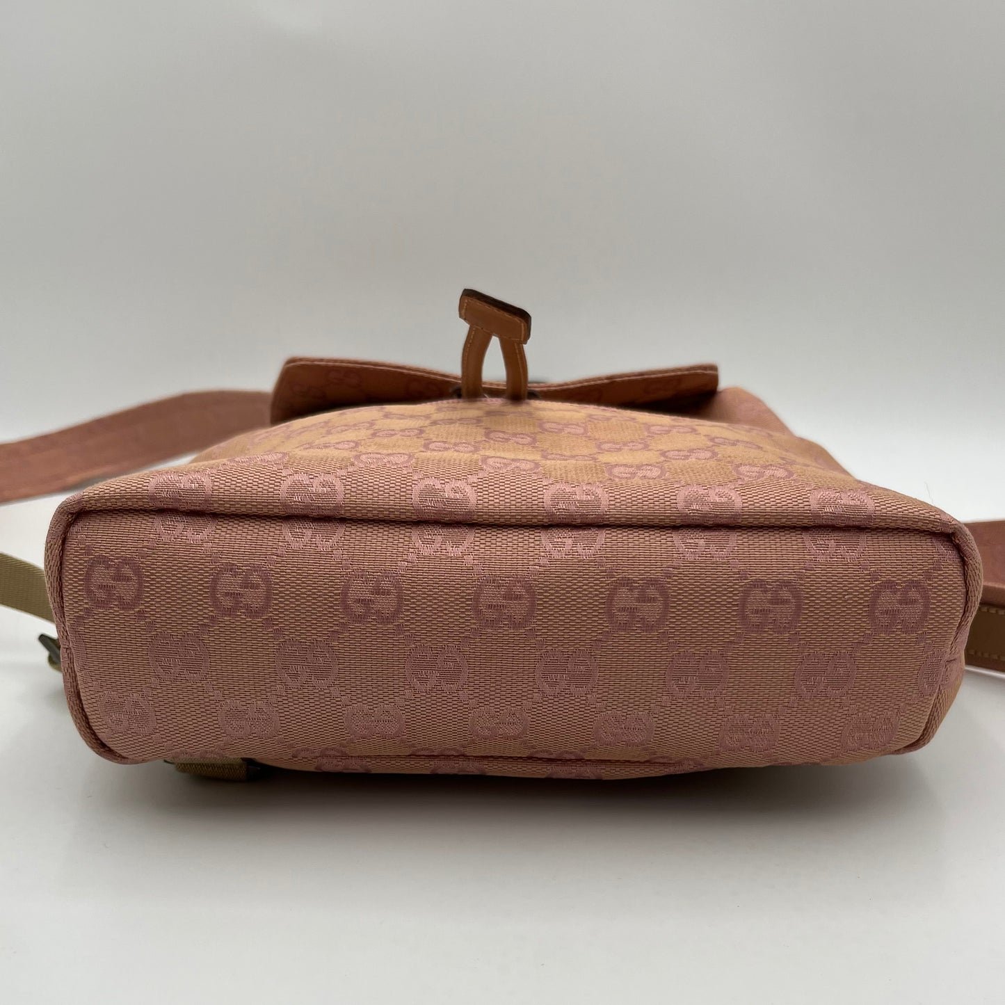 Gucci Pink Monogram Canvas and Leather Small Backpack