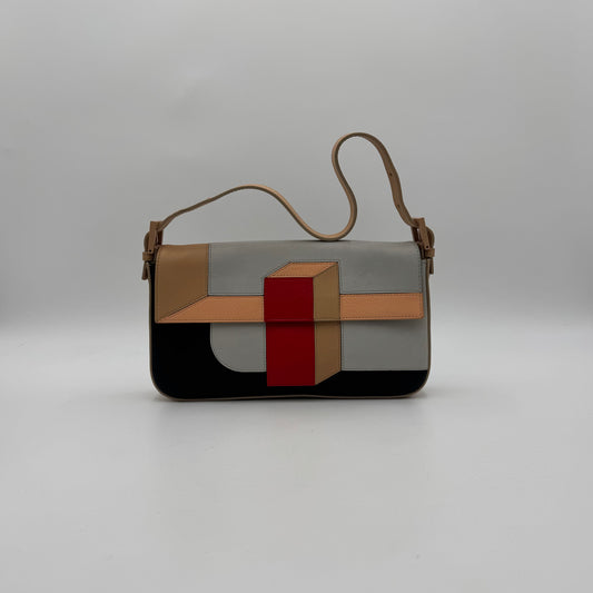 Fendi Multicolor Leather 3D Block Baguette Mania