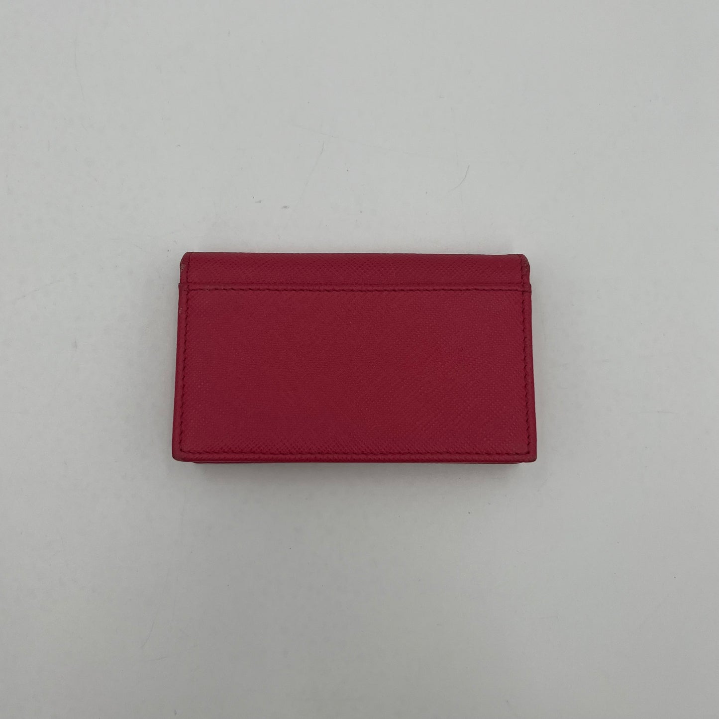 Prada Pink Saffiano Bifold Card Holder GHW