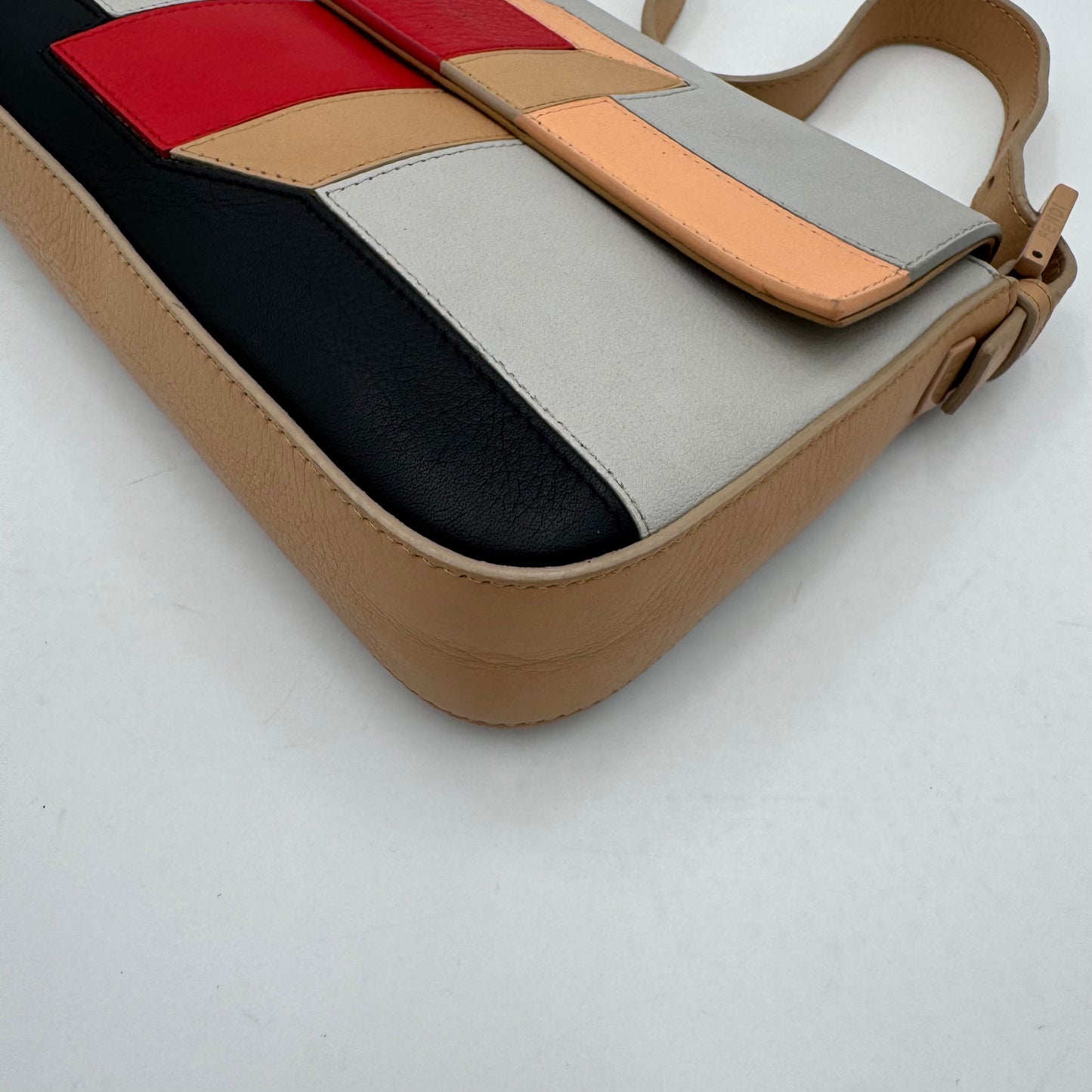 Fendi Multicolor Leather 3D Block Baguette Mania