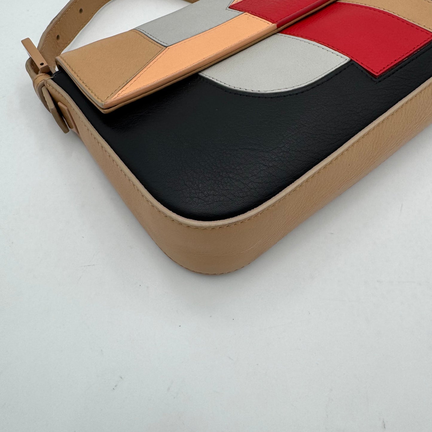 Fendi Multicolor Leather 3D Block Baguette Mania