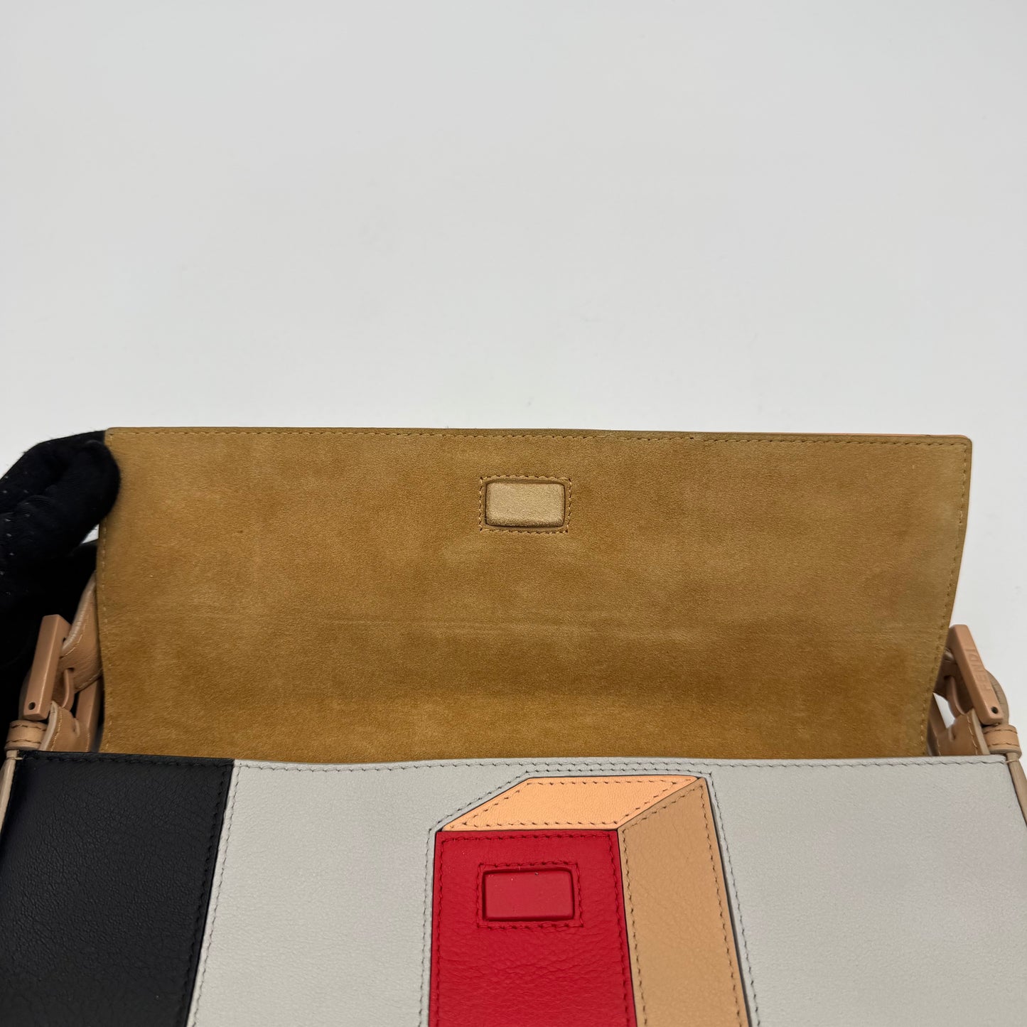 Fendi Multicolor Leather 3D Block Baguette Mania