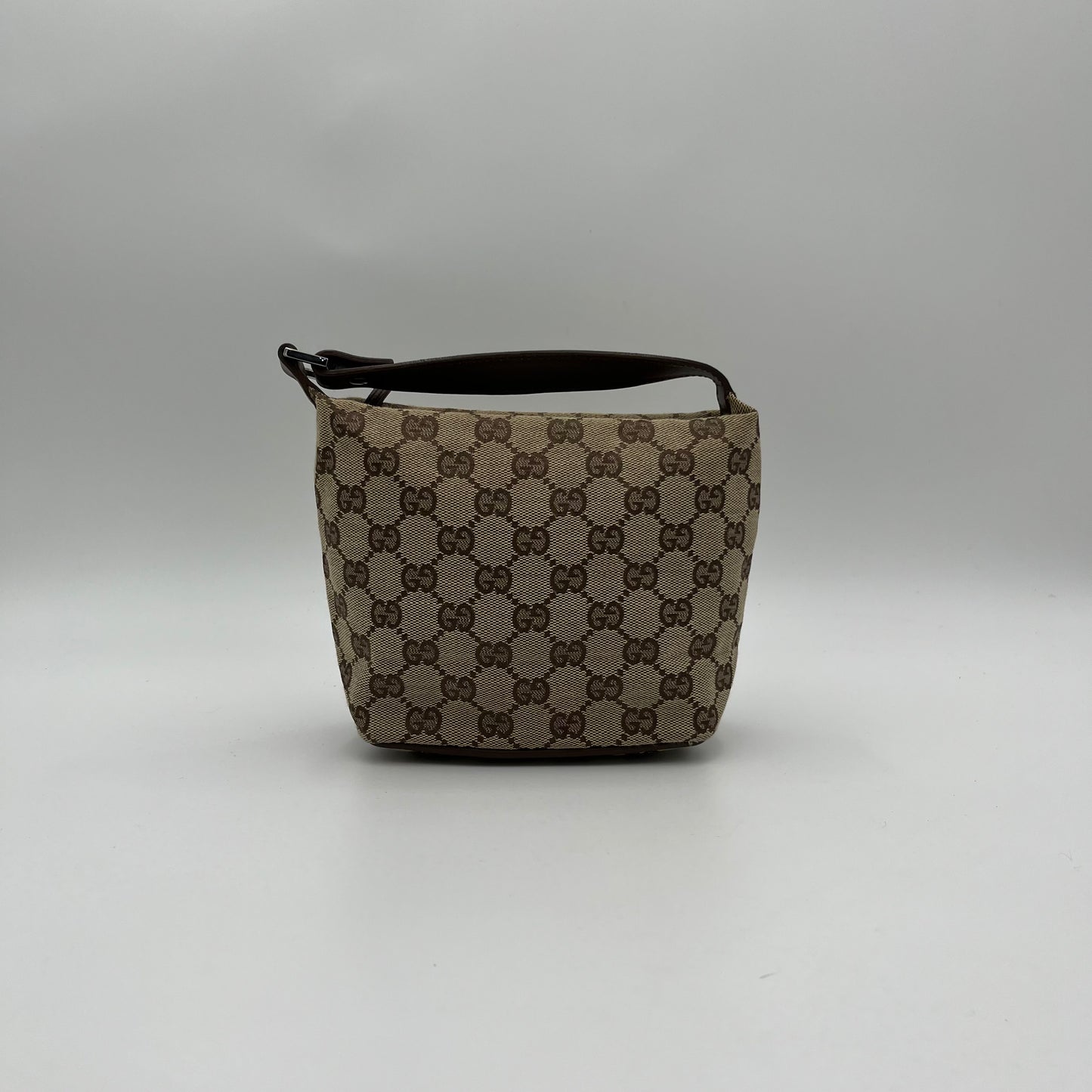 Gucci Brown Monogram Canvas and Leather Mini Handbag