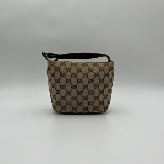 Gucci Brown Monogram Canvas and Leather Mini Handbag