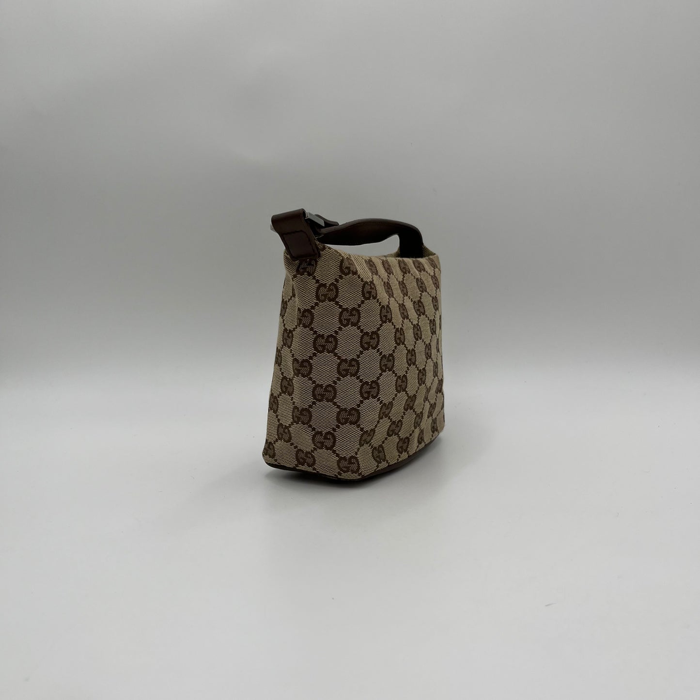 Gucci Brown Monogram Canvas and Leather Mini Handbag