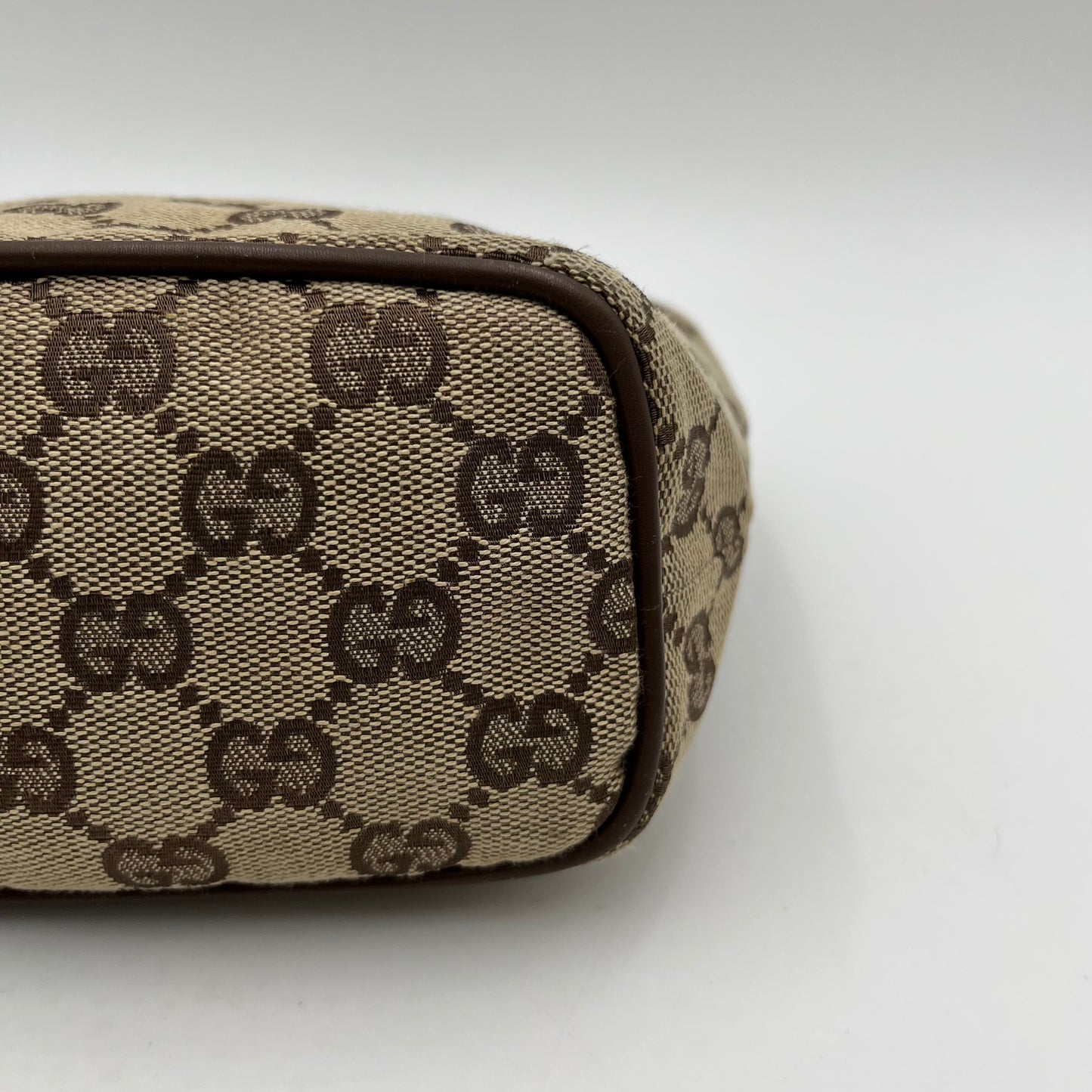 Gucci Brown Monogram Canvas and Leather Mini Handbag