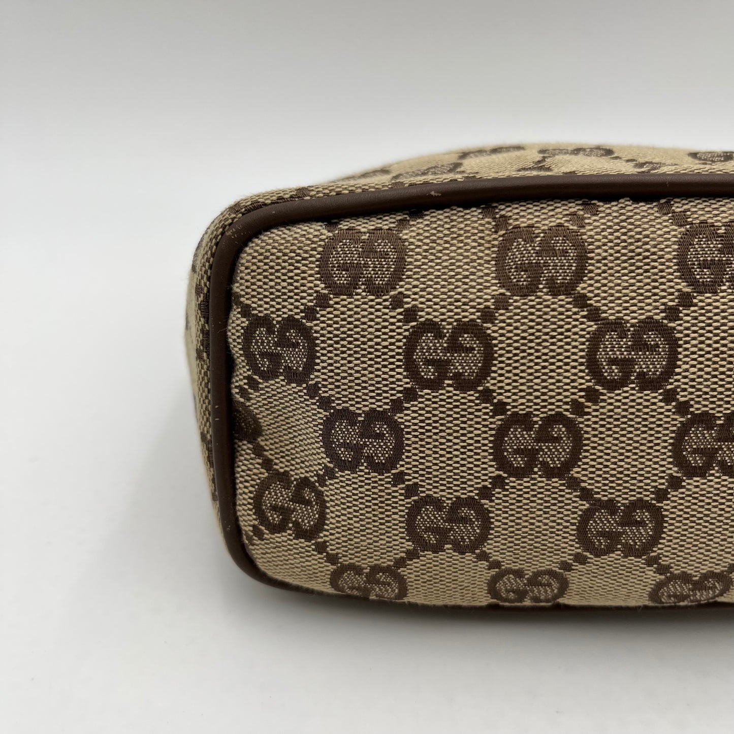 Gucci Brown Monogram Canvas and Leather Mini Handbag