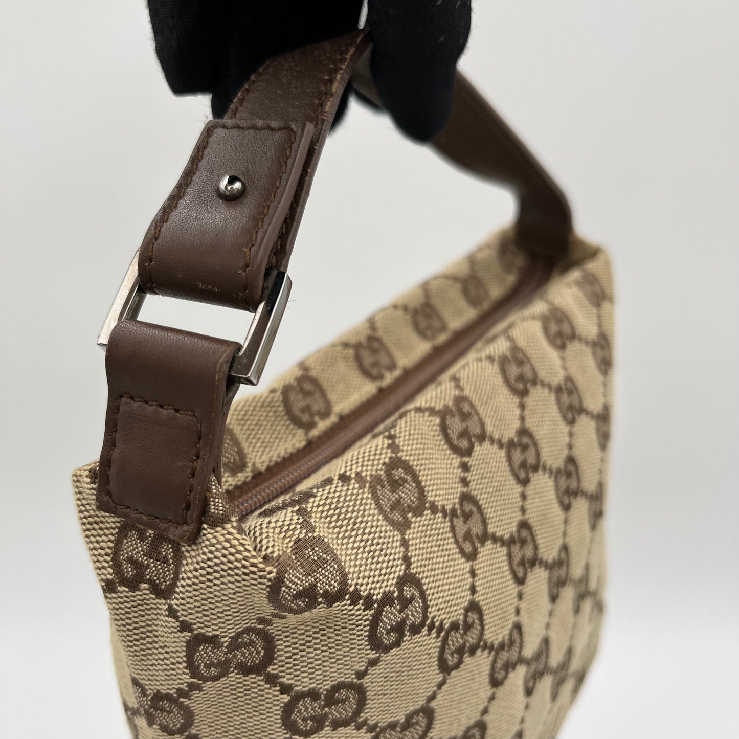 Gucci Brown Monogram Canvas and Leather Mini Handbag