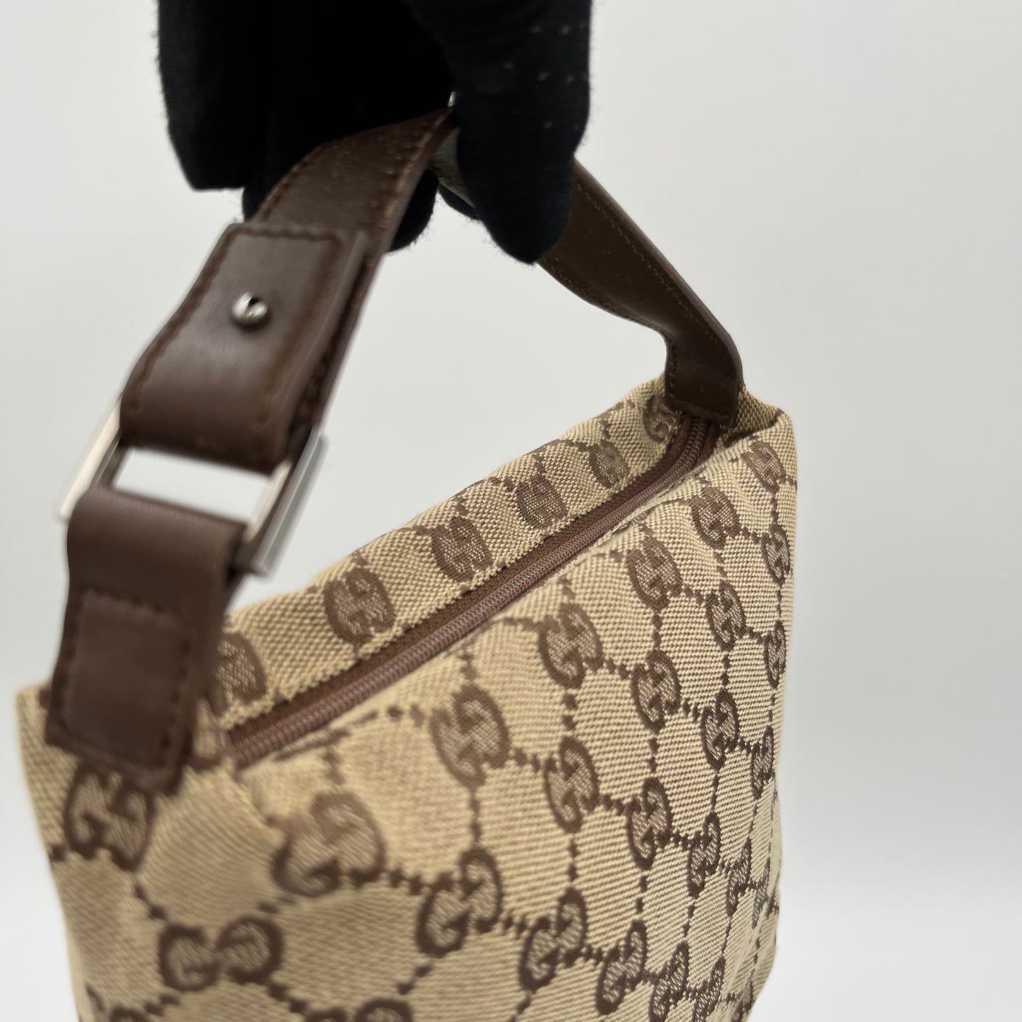 Gucci Brown Monogram Canvas and Leather Mini Handbag