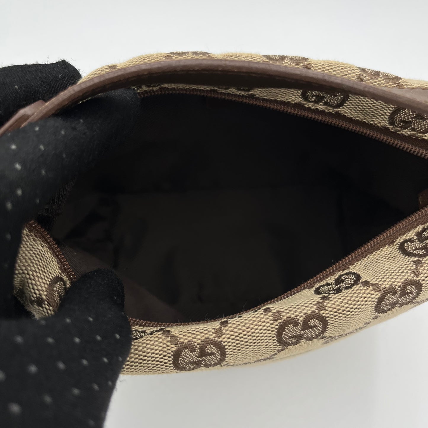 Gucci Brown Monogram Canvas and Leather Mini Handbag