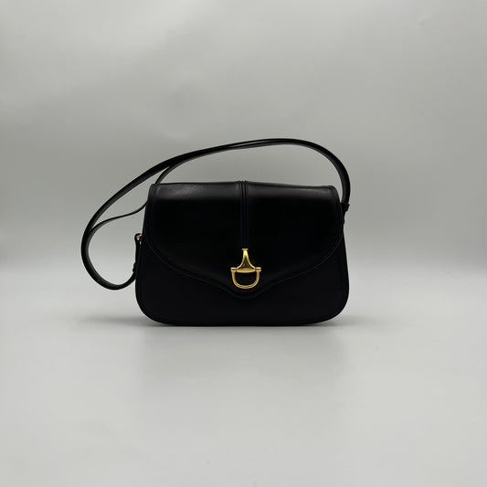 Gucci Black Leather Horsebit 1955 Box Shoulder Bag