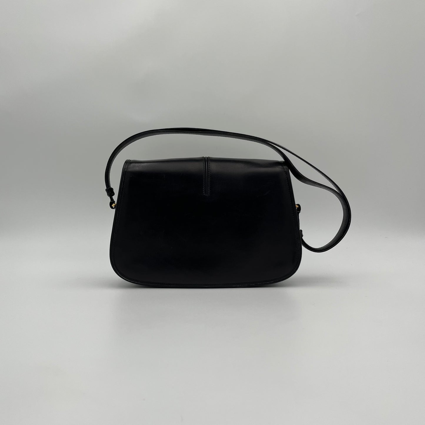 Gucci Black Leather Horsebit 1955 Box Shoulder Bag