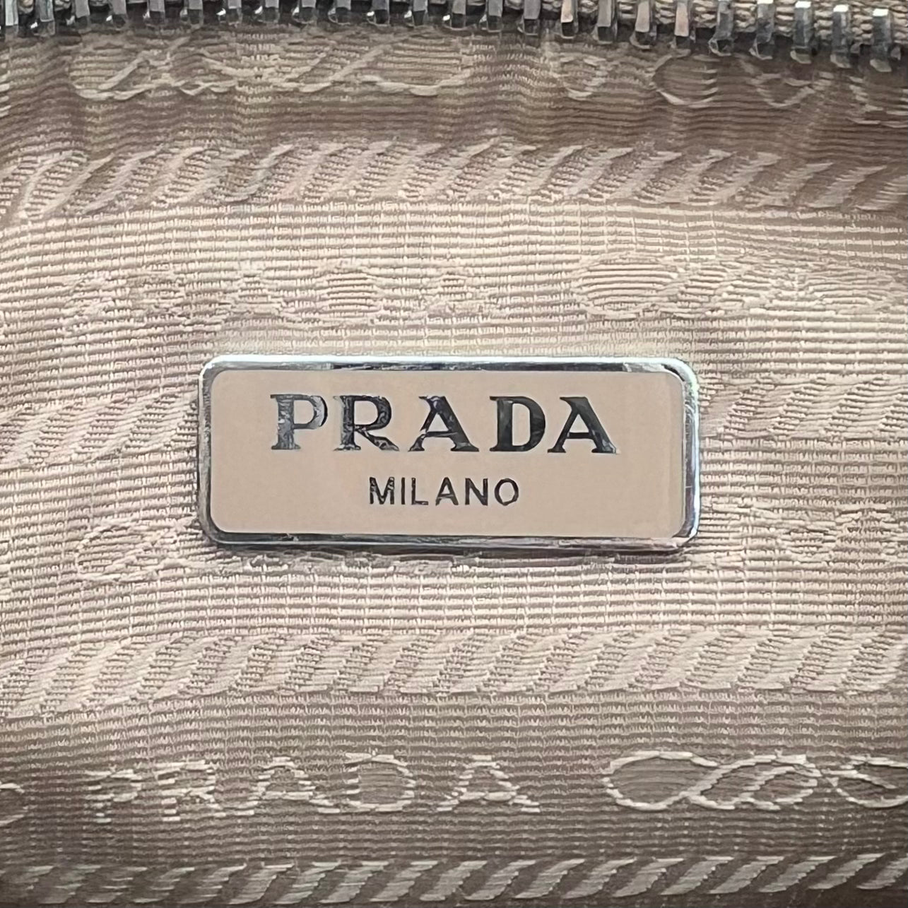 Prada Beige Gaufre Nylon Re-Edition Mini Hobo Bag