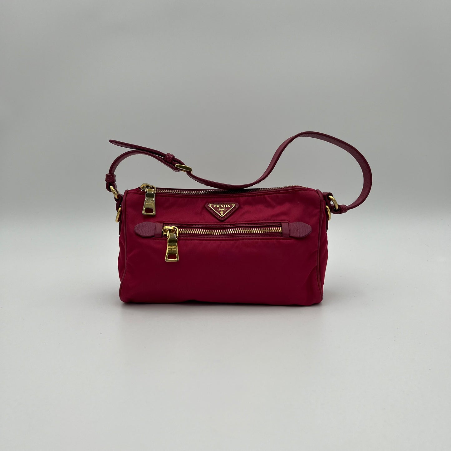 Prada Pink Tessuto and Leather Pochette