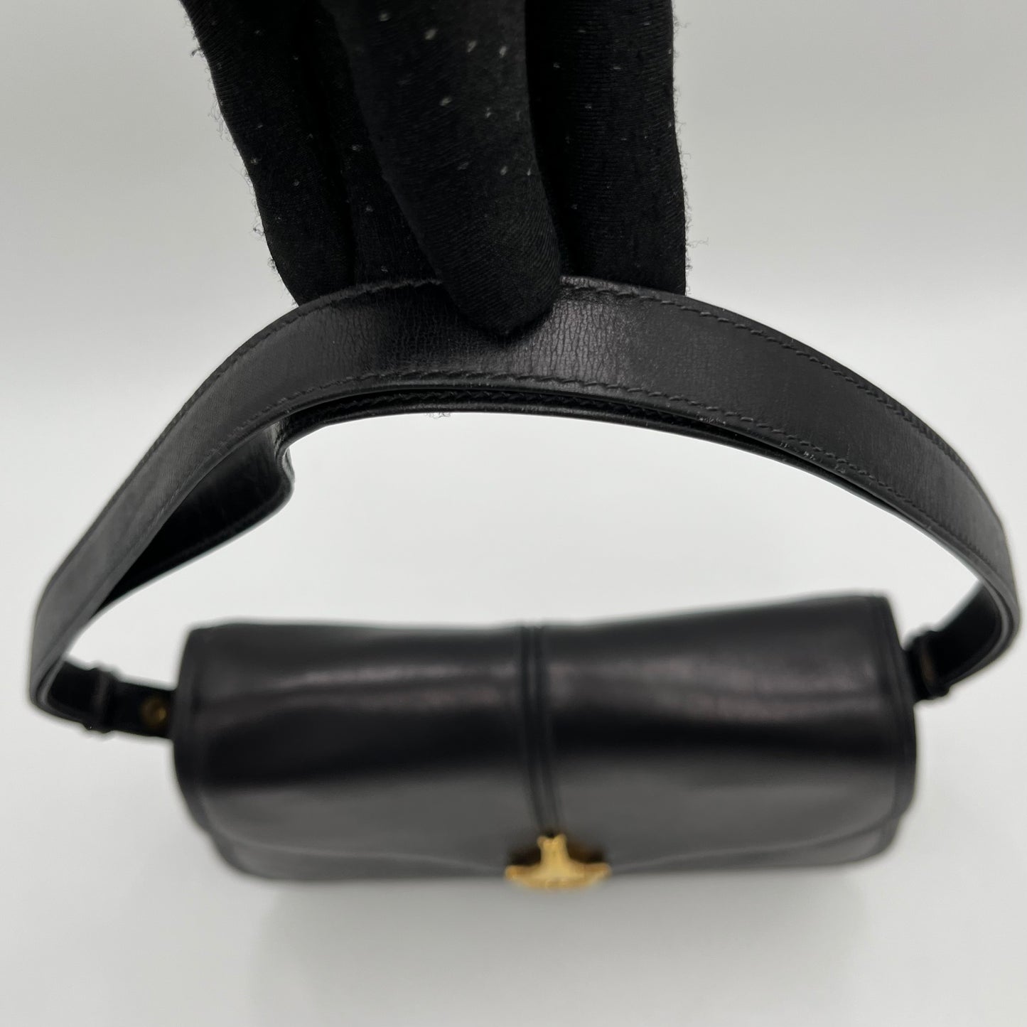 Gucci Black Leather Horsebit 1955 Box Shoulder Bag