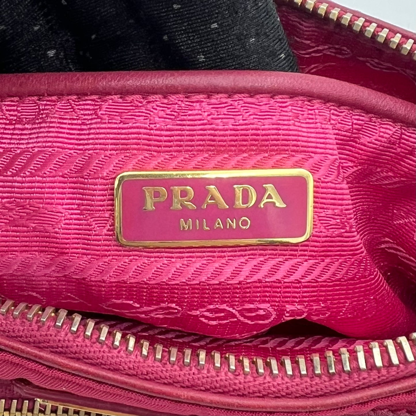 Prada Pink Tessuto and Leather Pochette