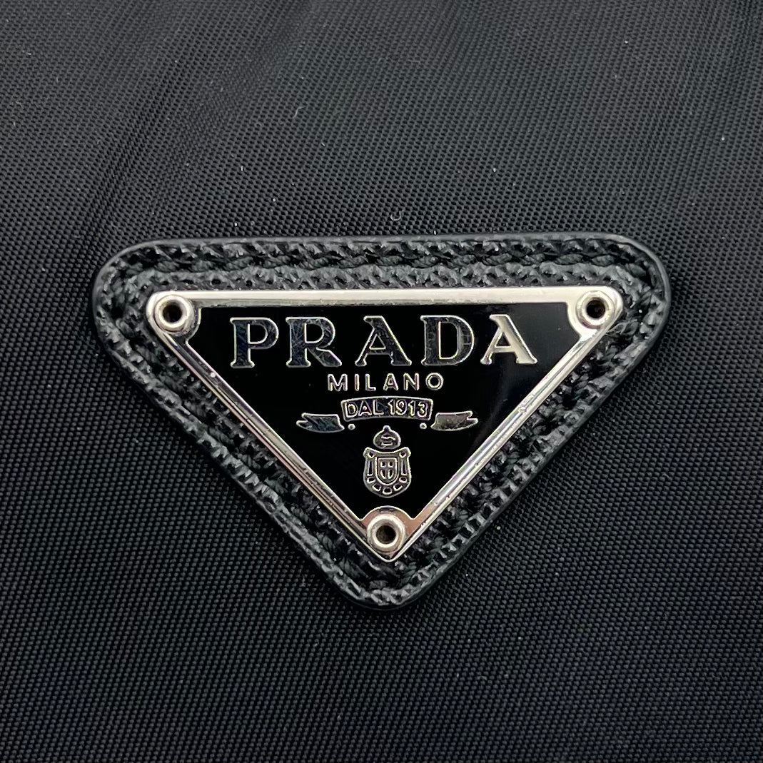 Prada Black Nylon Re-Edition 2005 Mini Hobo Bag