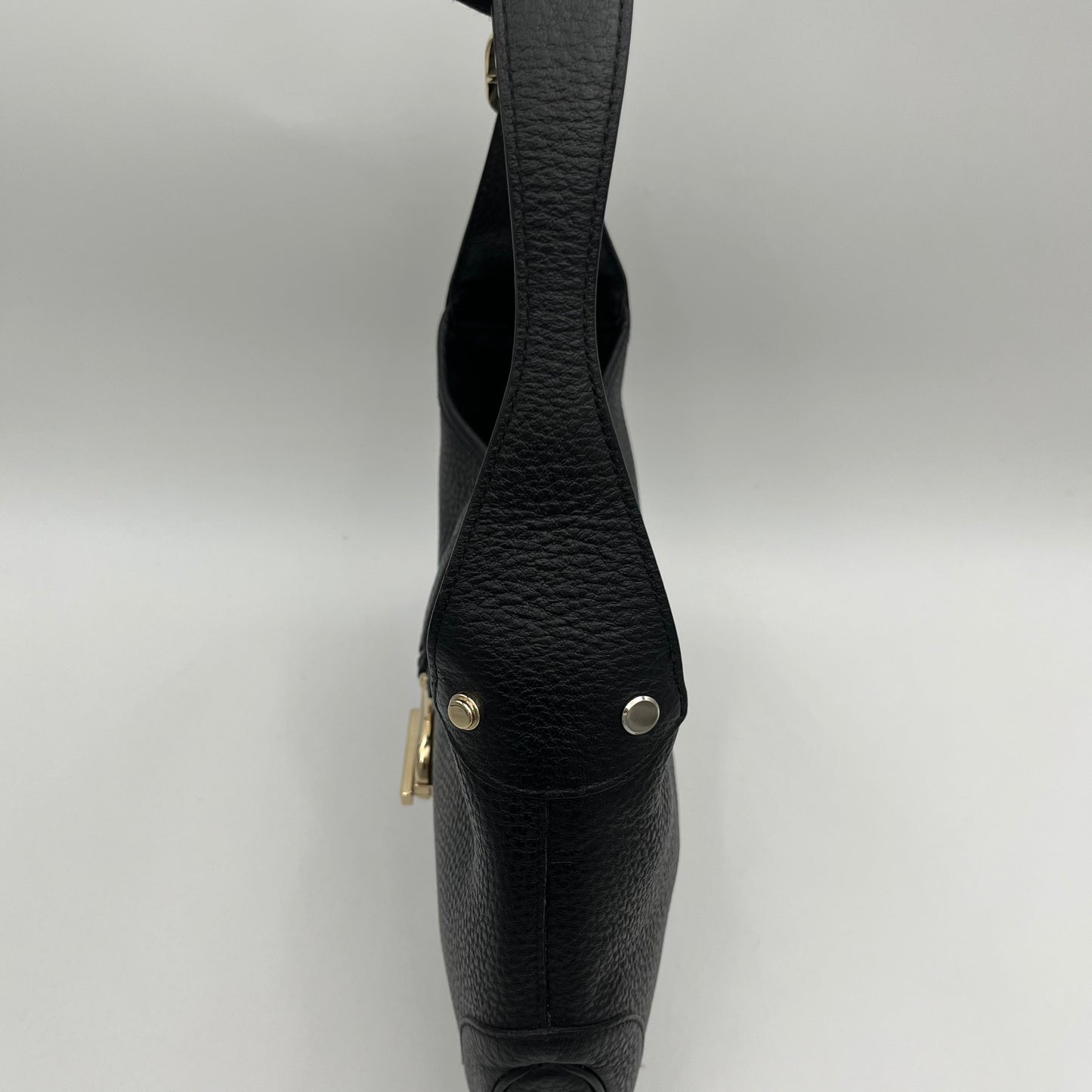 Gucci Black Grained Leather Junco Jackie Hobo Shoulder Bag