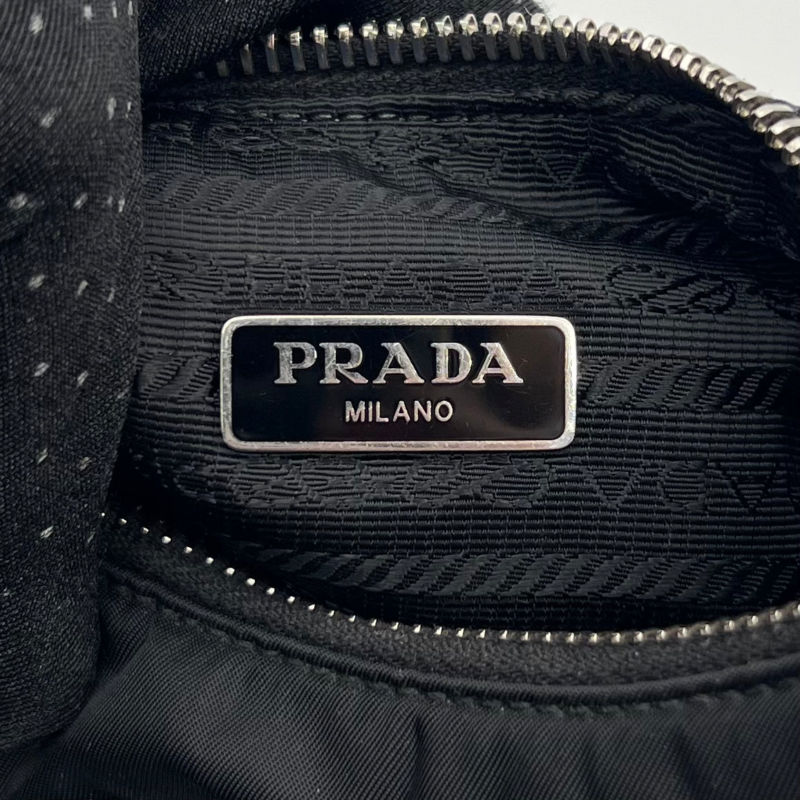 Prada Black Nylon Re-Edition 2005 Mini Hobo Bag