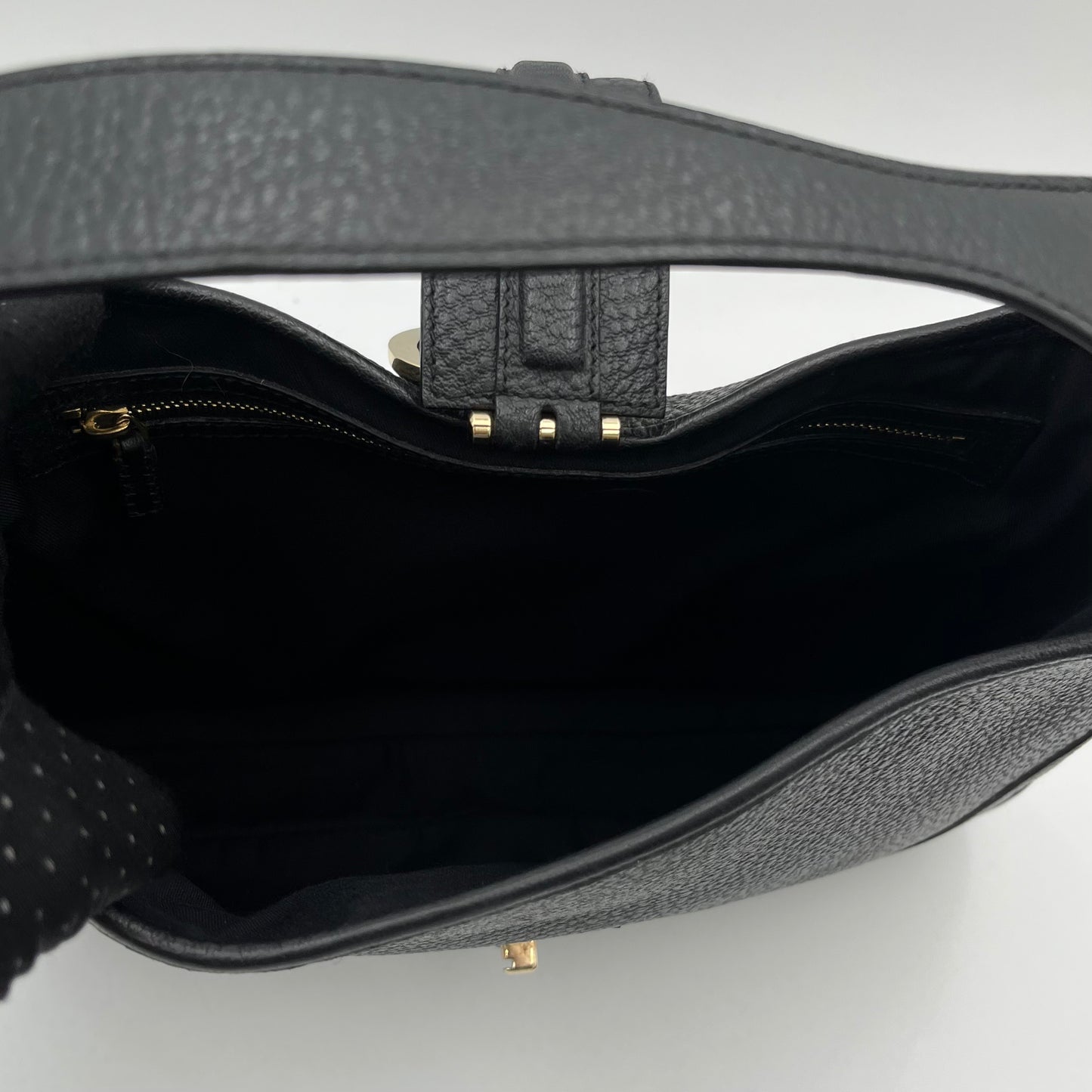Gucci Black Grained Leather Junco Jackie Hobo Shoulder Bag