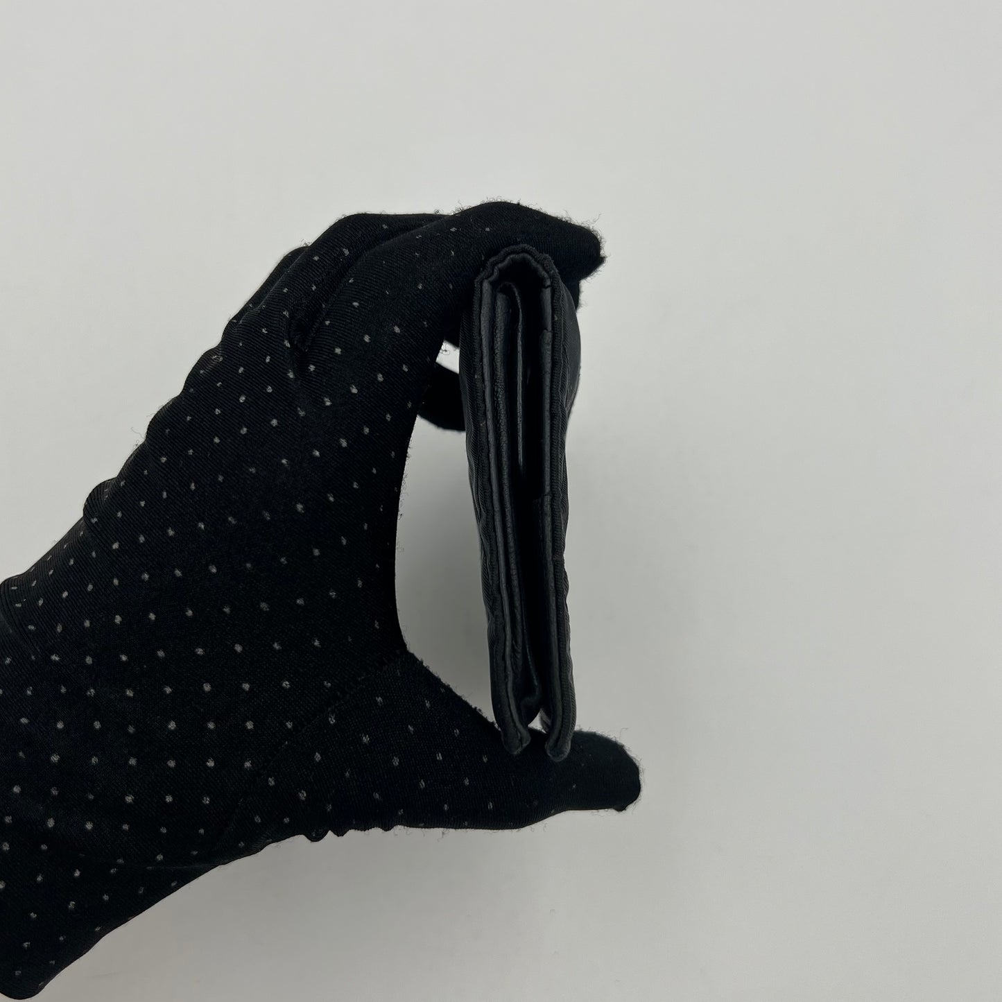 Prada Black Quilted Nylon Bifold Short Wallet GHW