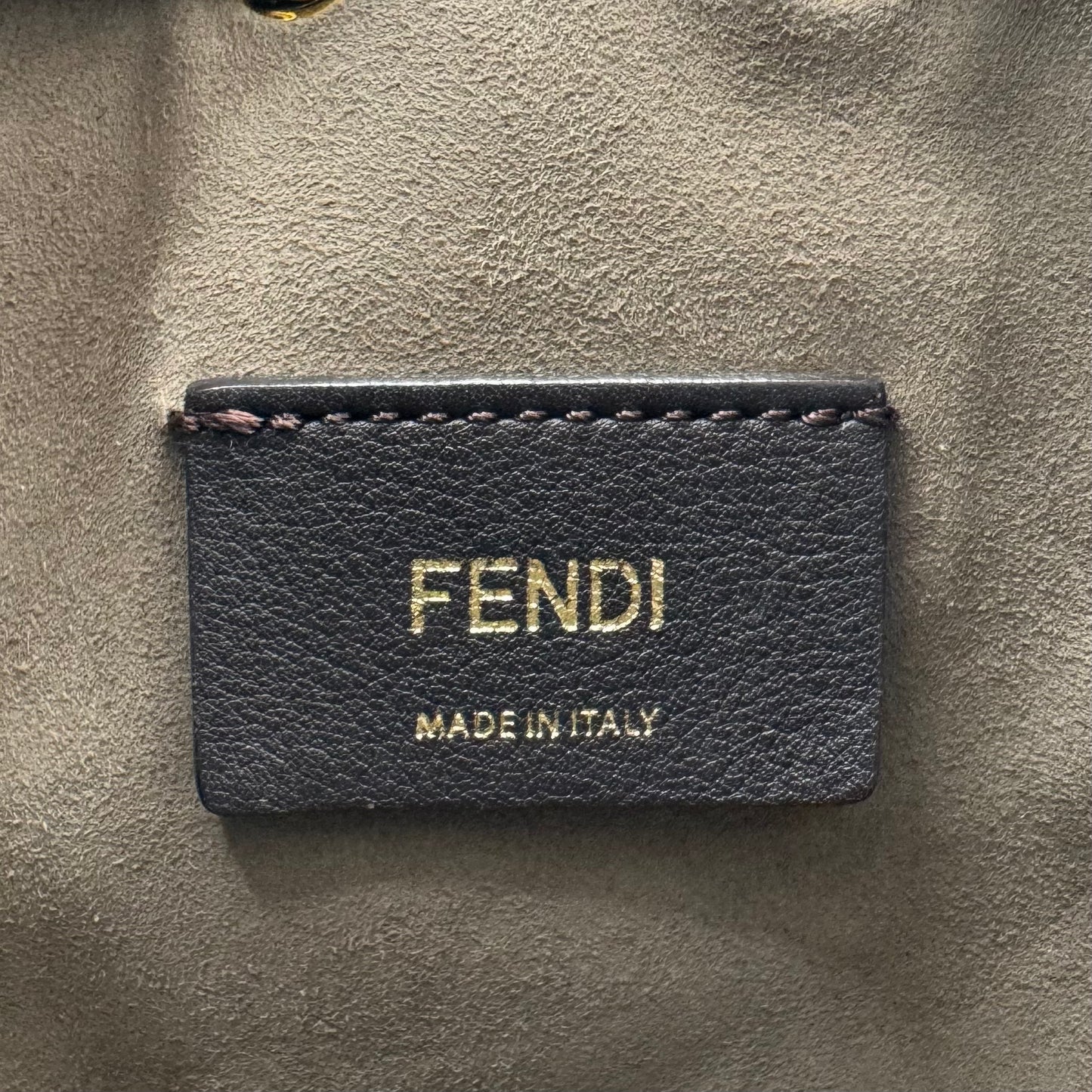 Fendi Black Leather Mon Tresor Mini Bucket Bag with Long Strap