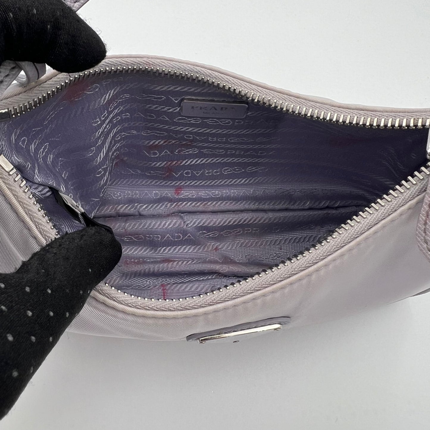 Prada Light Purple Nylon Re-Edition 2005 Mini Hobo Bag