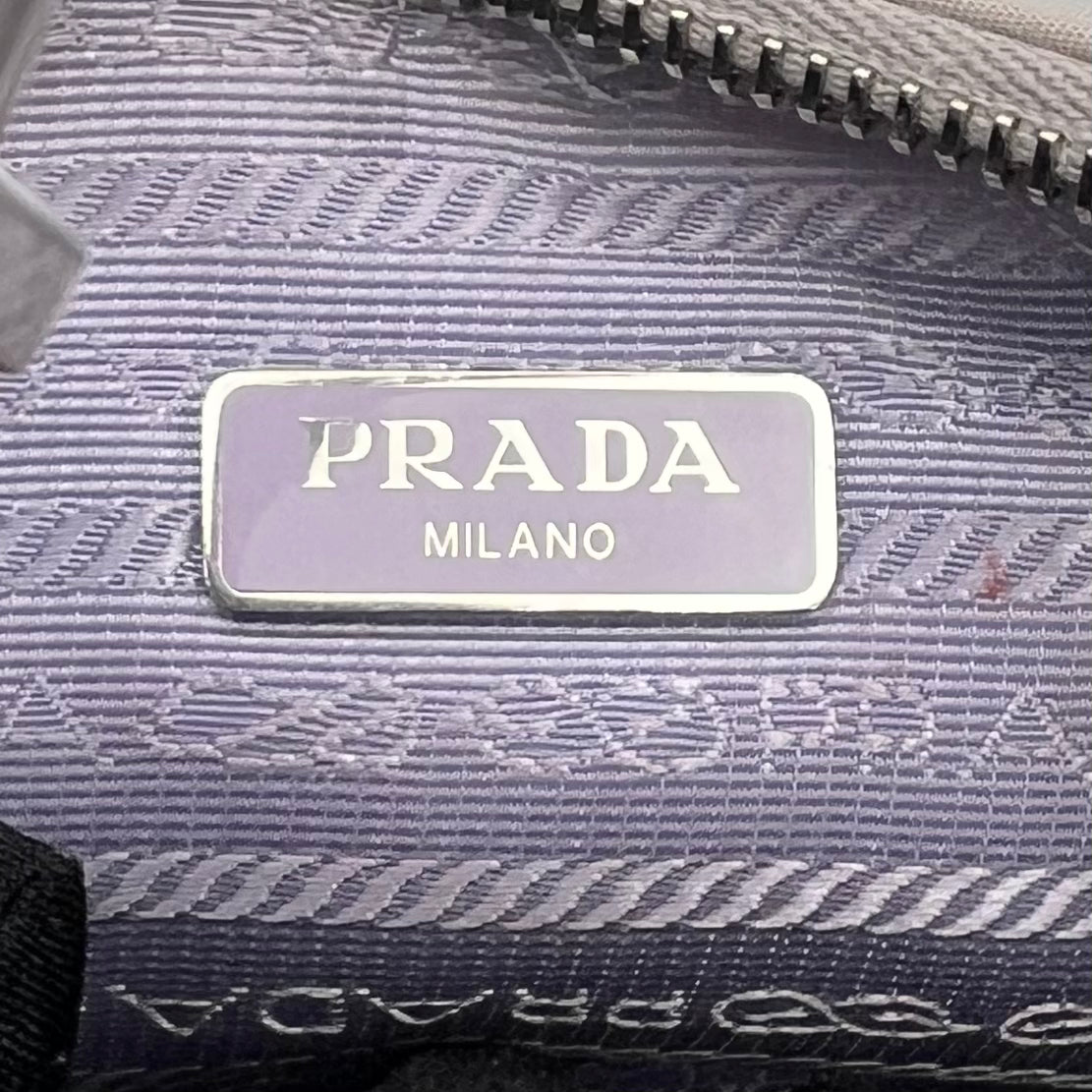 Prada Light Purple Nylon Re-Edition 2005 Mini Hobo Bag
