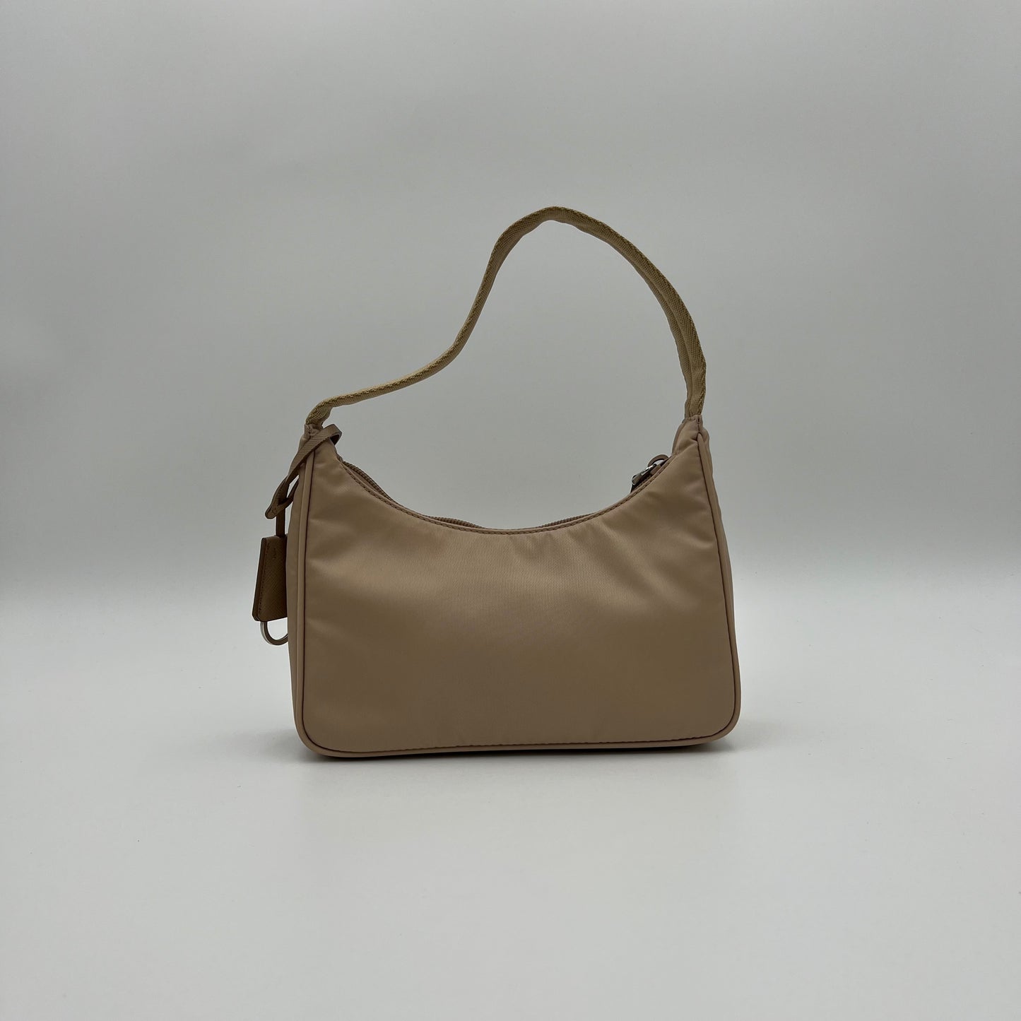 Prada Beige Nylon Re-Edition Mini Hobo Bag