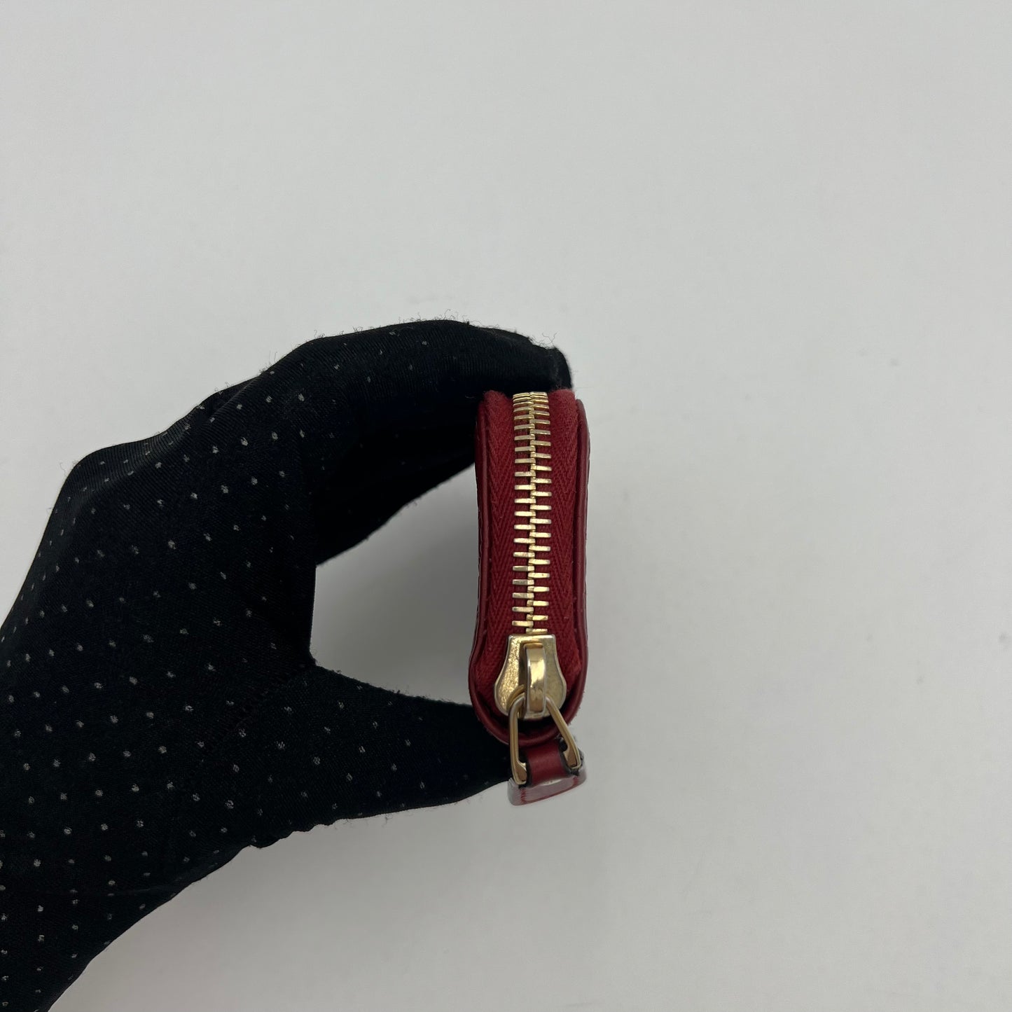 Gucci Red Guccissima Leather Zippy Coin Purse
