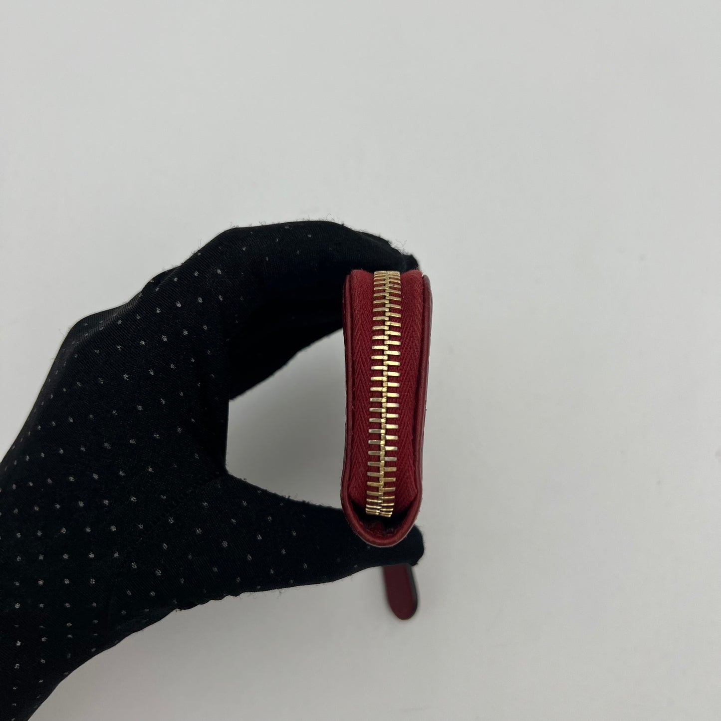Gucci Red Guccissima Leather Zippy Coin Purse