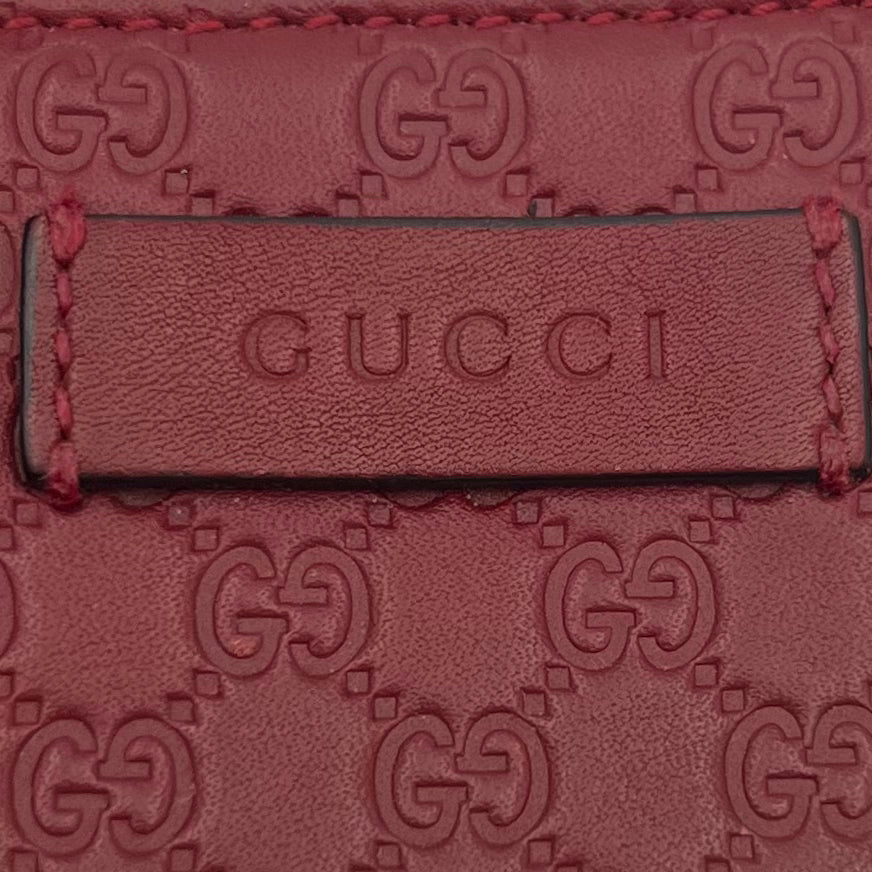 Gucci Red Guccissima Leather Zippy Coin Purse