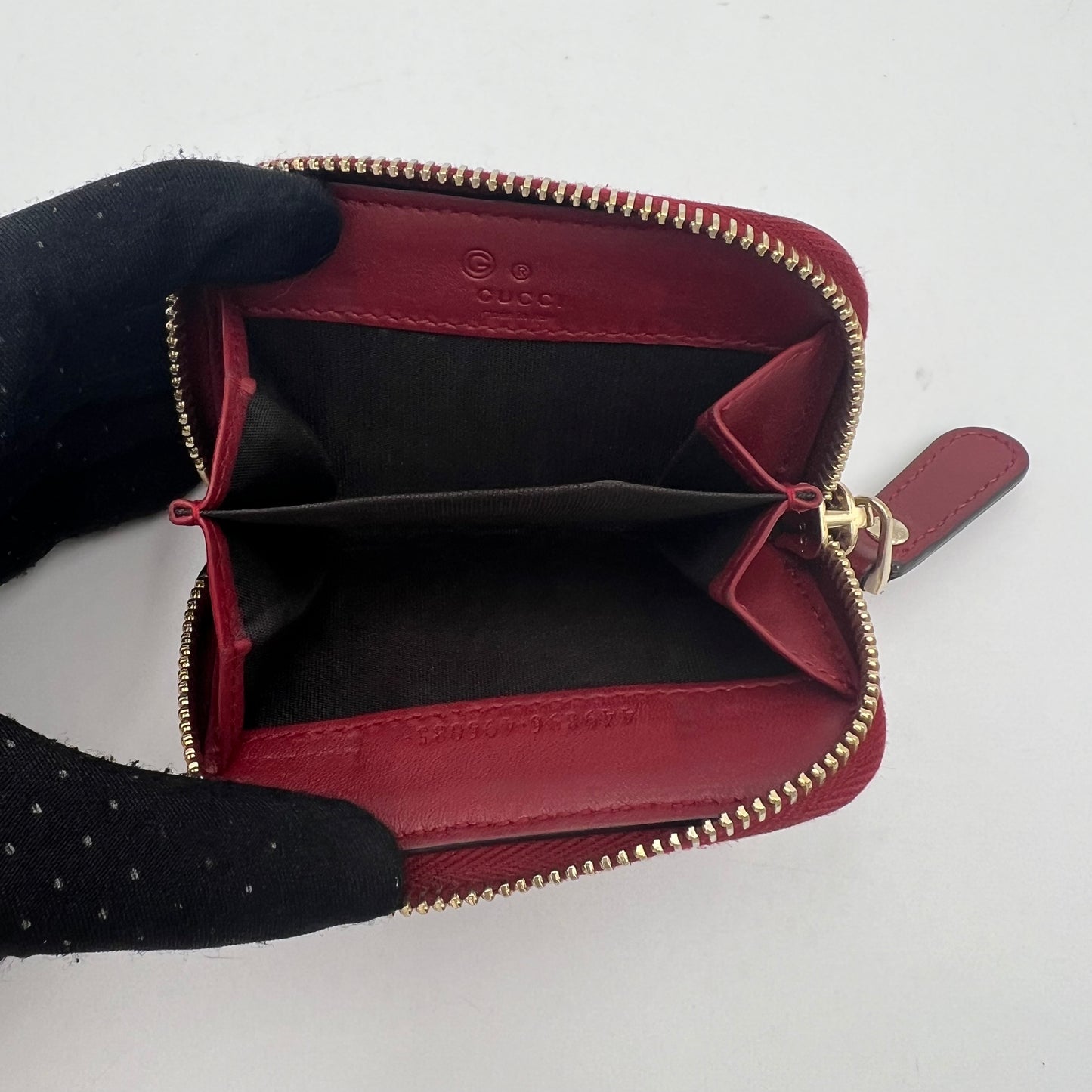 Gucci Red Guccissima Leather Zippy Coin Purse