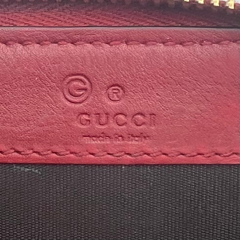 Gucci Red Guccissima Leather Zippy Coin Purse